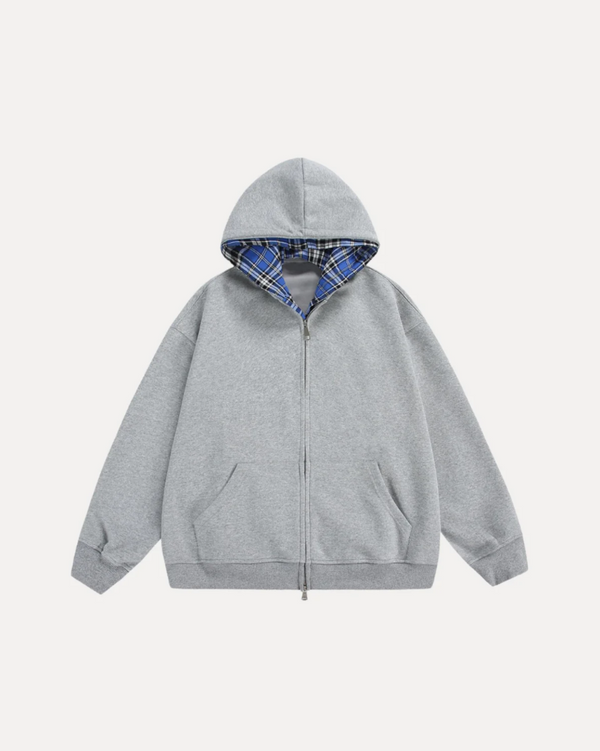 Chequerd Zip Hoodie