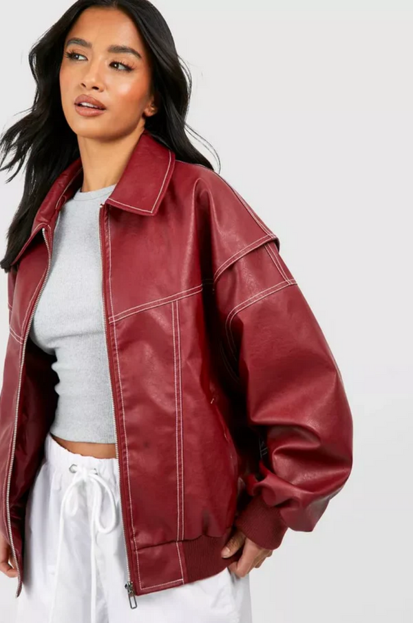 Leather Bomber Jacket