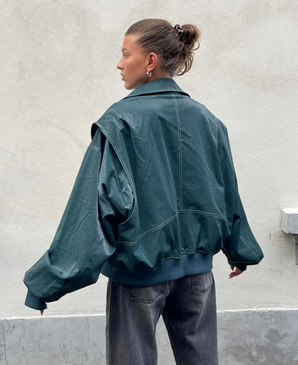 Leather Bomber Jacket