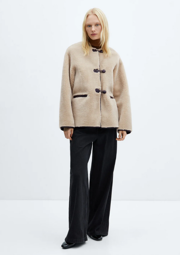 Faux Fur Coat With Applications