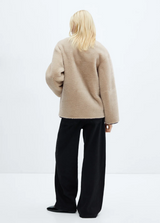 Faux Fur Coat With Applications