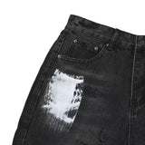 Stylische Distressed Bleach Jeans