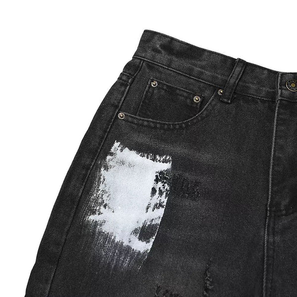 Stylische Distressed Bleach Jeans