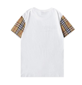 Signature Check Sleeve Tee - White