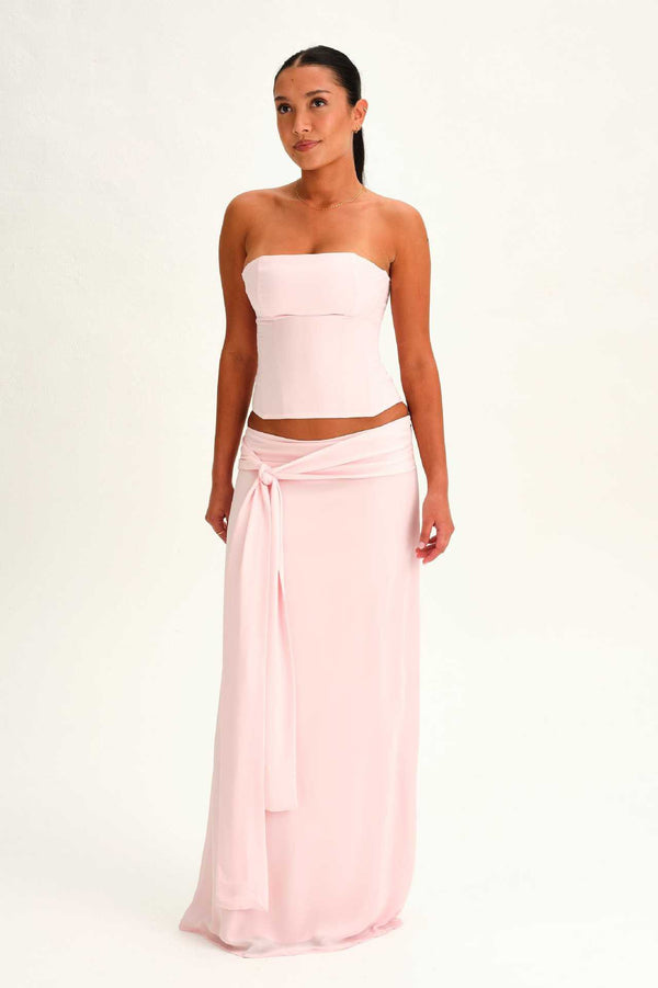 Floral Chiffon Wrap Maxi Dress