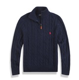 Noble Crest Knit Pullover Cream White