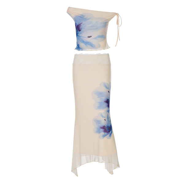 Floral Off-Shoulder Two-Piece Set