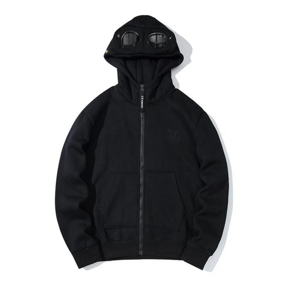 Stylischer CP Style Zip Hoodie mit Goggle Hood