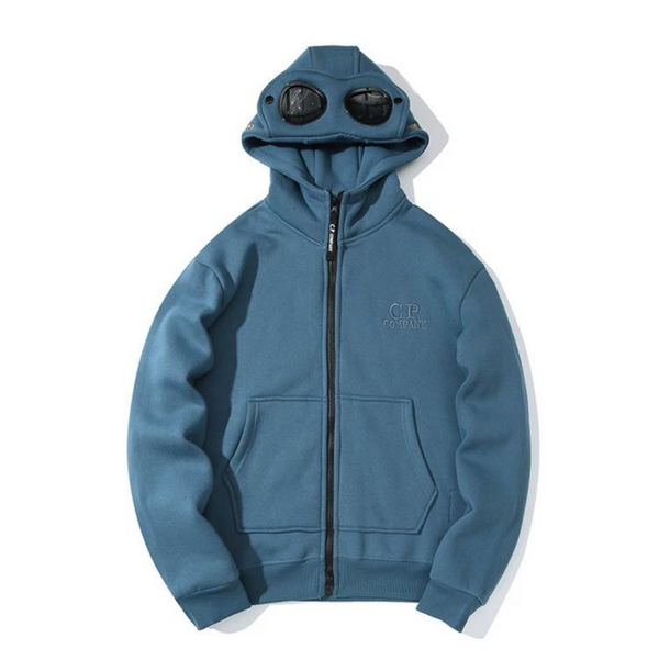 Stylischer CP Style Zip Hoodie mit Goggle Hood