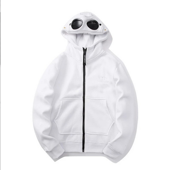 Stylischer CP Style Zip Hoodie mit Goggle Hood