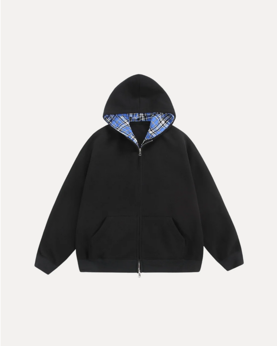 Chequerd Zip Hoodie