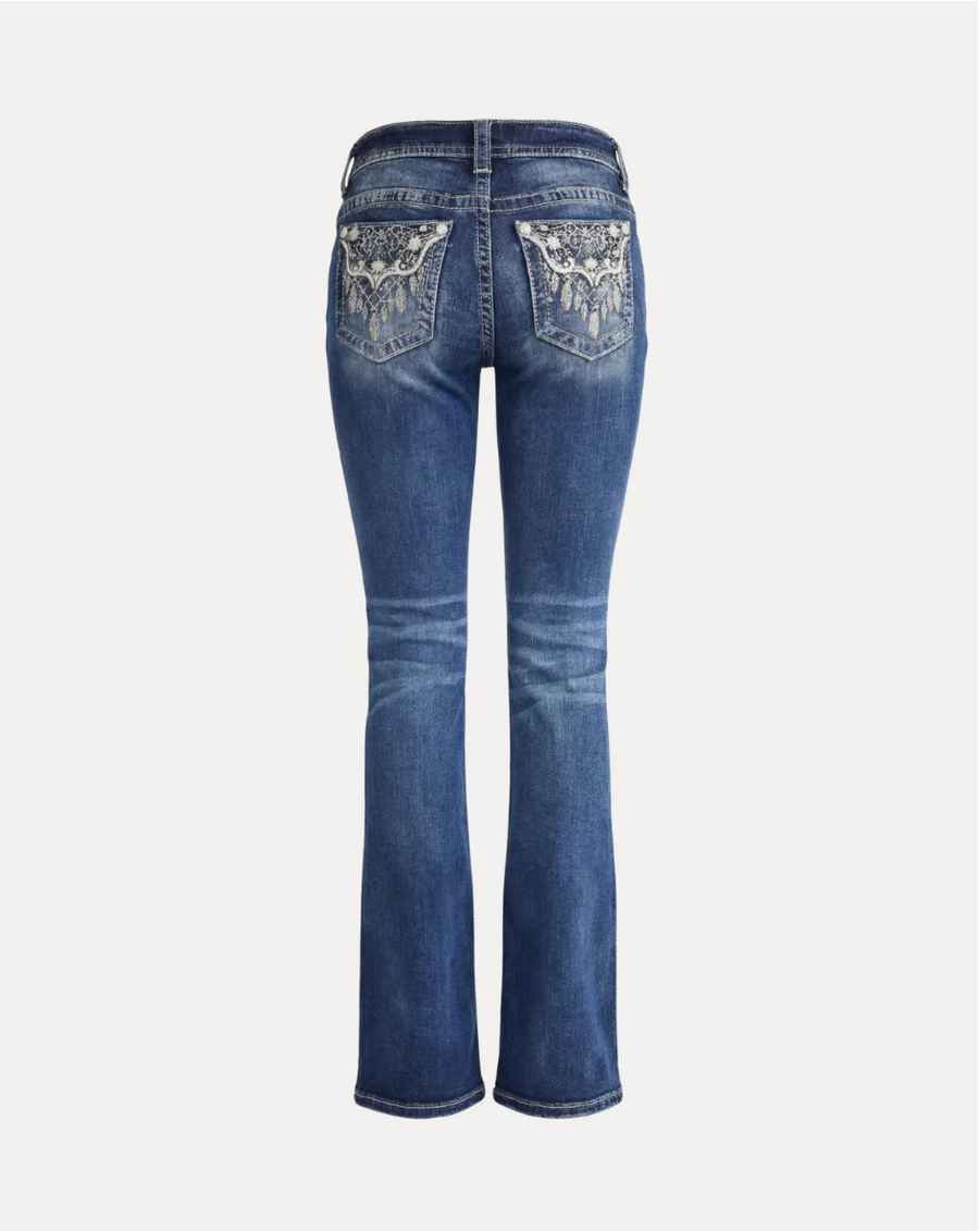 Embroided Flare Jeans