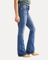 Embroided Flare Jeans