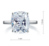 Solid 925 Sterling Silver Princess Cut