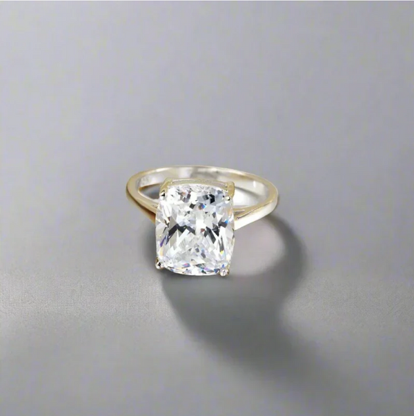 Solid 925 Sterling Silver Princess Cut