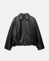 Belted Leather Jacket
