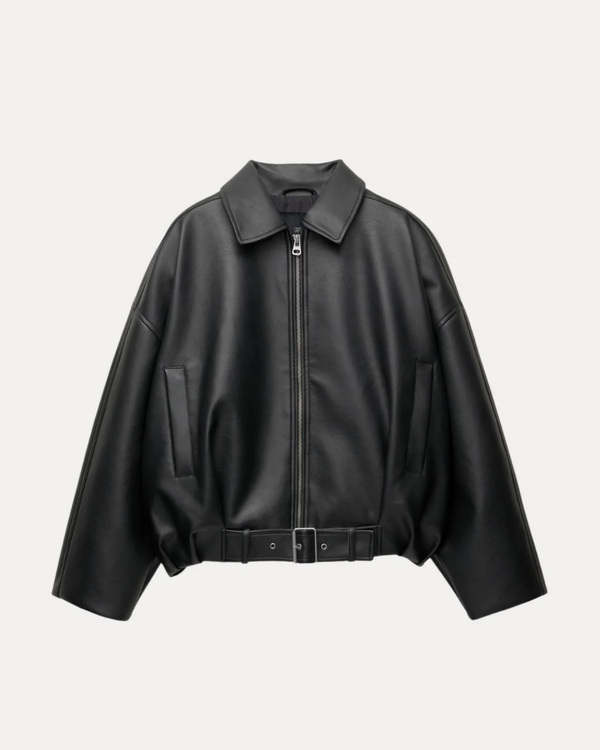 Belted Leather Jacket