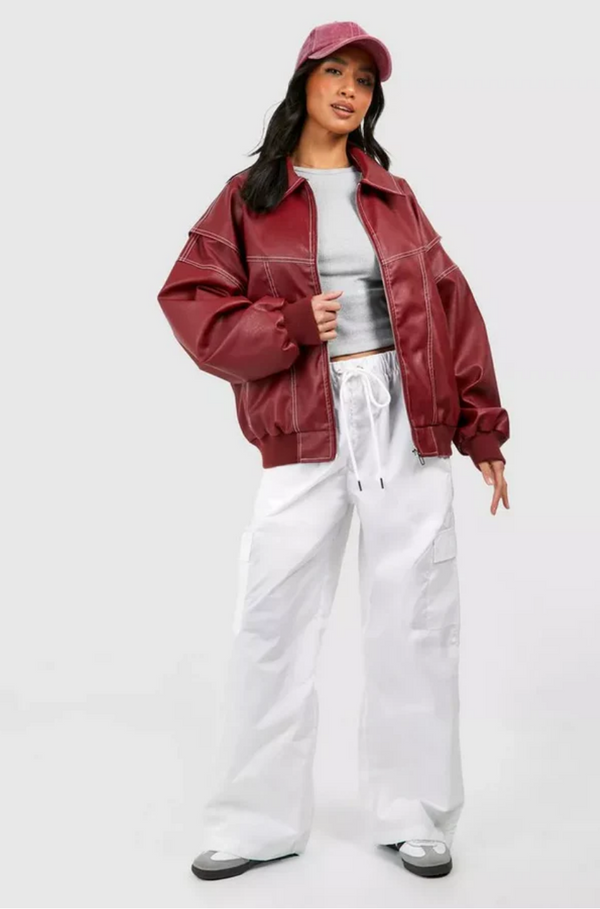 Leather Bomber Jacket
