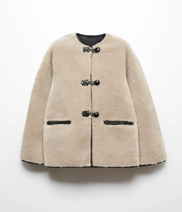 Faux Fur Coat With Applications