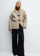 Faux Fur Coat With Applications