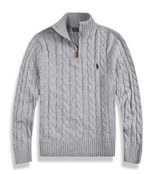 Noble Crest Knit Pullover Navy Blue Back View
