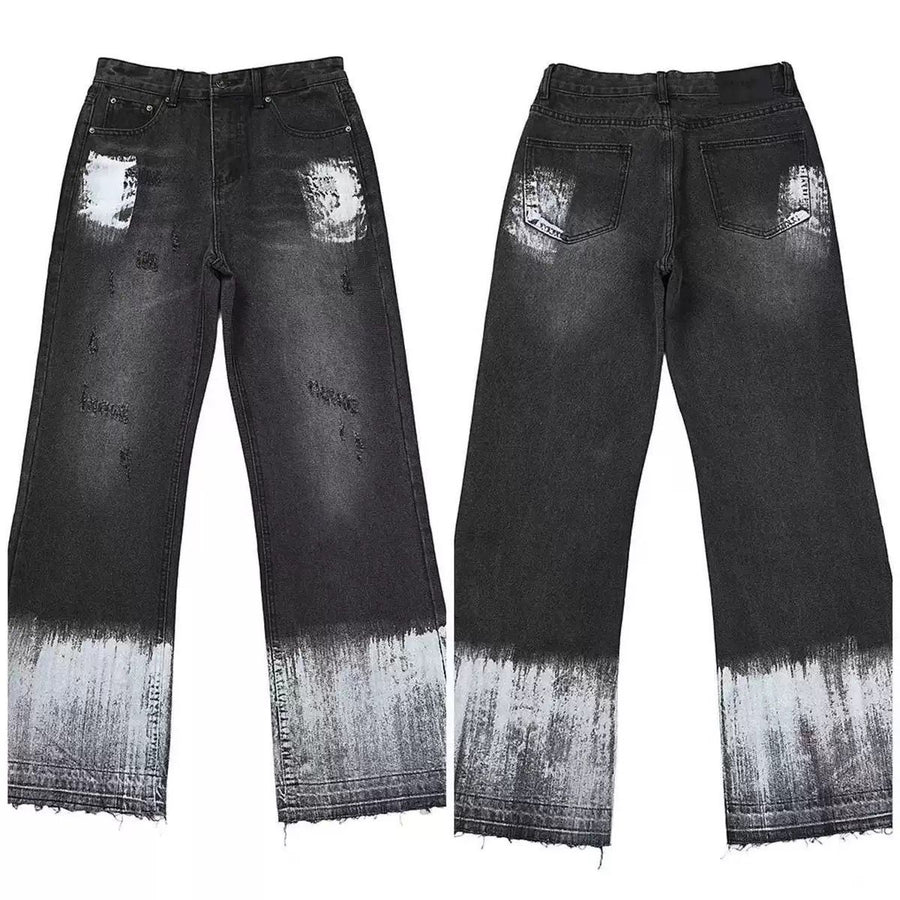 Stylische Distressed Bleach Jeans
