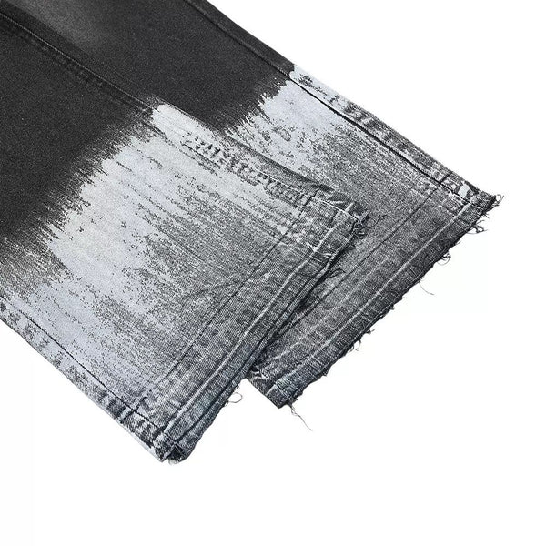 Stylische Distressed Bleach Jeans