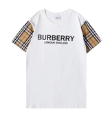 Signature Check Sleeve Tee - White