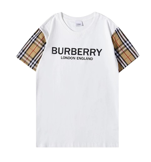 Signature Check Sleeve Tee - White