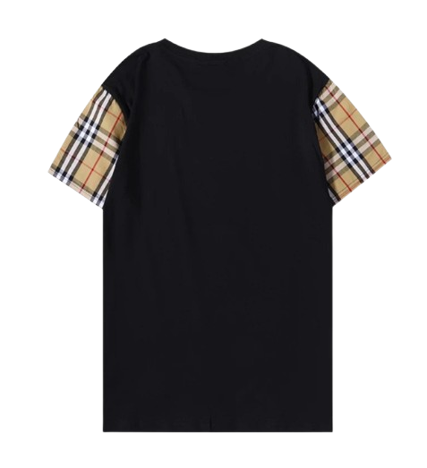 Signature Check Sleeve Tee - Black Back
